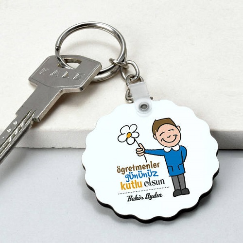 Öğretmenime Hediye Papatya Anahtarlık