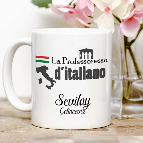İtalyanca Öğretmenine Hediye Kupa Bardak