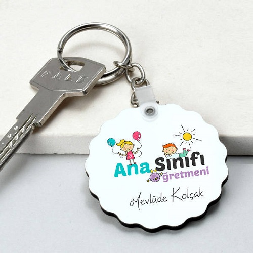 Anaokulu Öğretmenine Hediye Papatya Anahtarlık