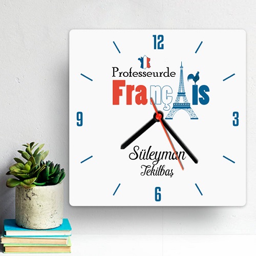 Fransızca Öğretmenine Hediye Duvar Saati