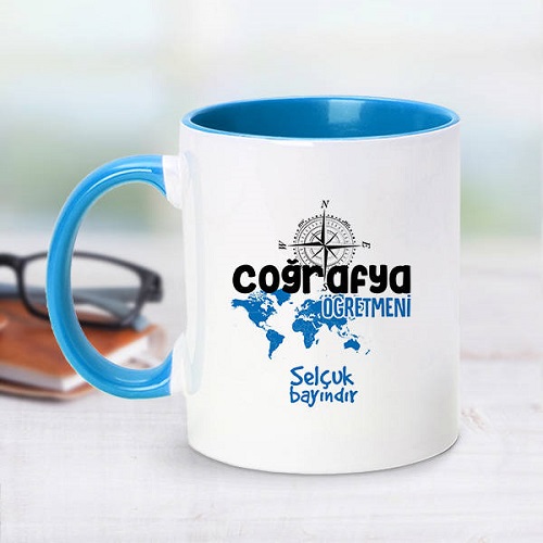 Mavi Kupa Bardak Coğrafya Öğretmenleri İçin