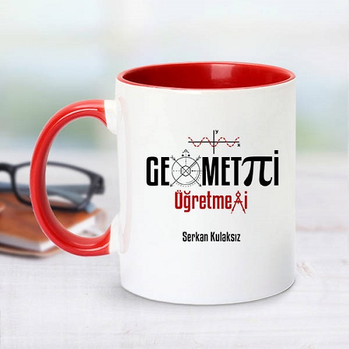 Kırmızı Kupa Bardak Geometri Öğretmenlerine Özel