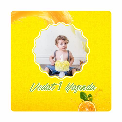 Limon Temalı Doğum Günü Magneti - 12 Adet