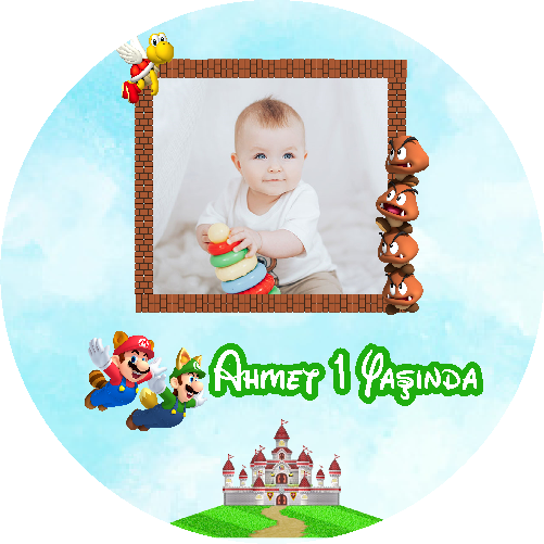 Super Mario Temalı Yuvarlak Açacak Magneti