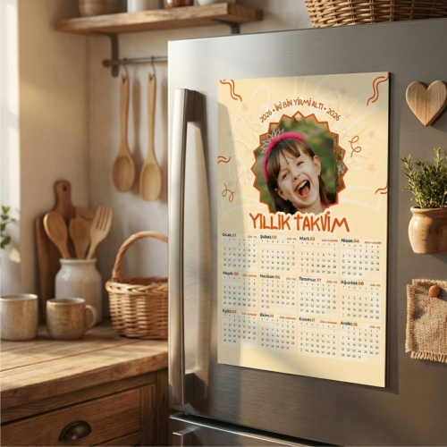 Yeni Yıl 2026 Takvimi (A4 Boyutunda)
